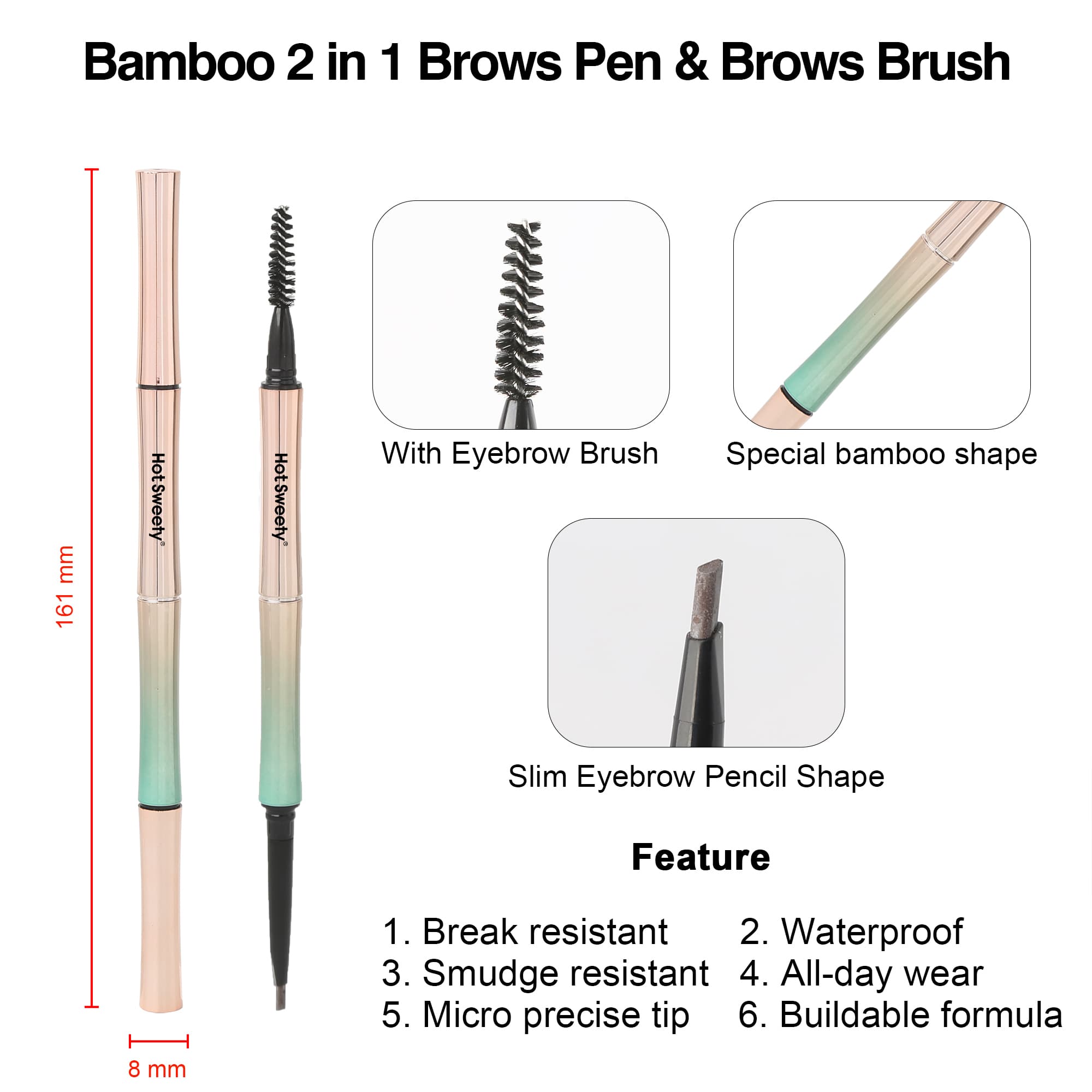 Achieve Perfect Brows with Double-Ended Ultra-Fine Eyebrow Pencil